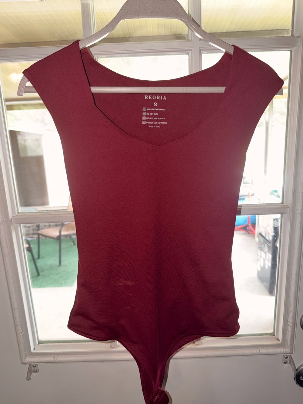 ReoRia Wine V-Neck Bodysuit